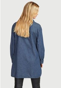 Cellbes - Długa koszula dżinsowa. Kolor: niebieski. Długość rękawa: długi rękaw. Długość: długie. Wzór: melanż
