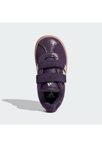Adidas - Buty dla dzieci VL Court 3.0. Zapięcie: pasek. Kolor: biały, fioletowy, wielokolorowy. Sport: tenis