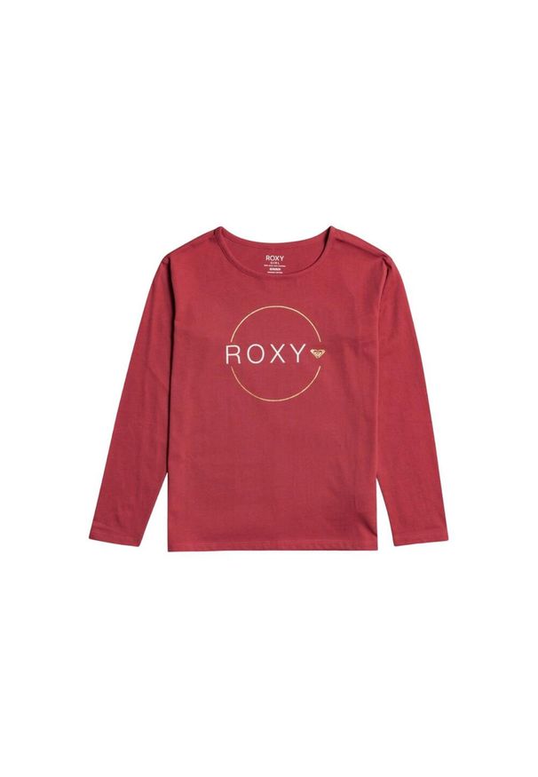 Koszulka sportowa dla dzieci Roxy In The Sun. Kolor: czerwony, wielokolorowy, brązowy. Materiał: bawełna. Styl: sportowy