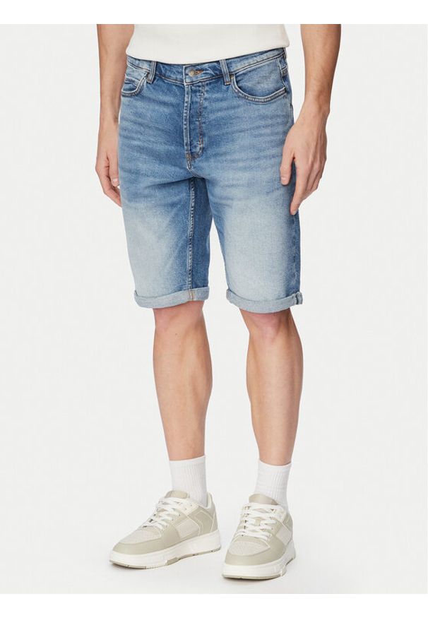 Hugo - HUGO Szorty jeansowe 50556163 Niebieski Regular Fit. Kolor: niebieski. Materiał: bawełna