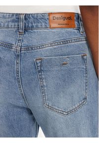 Desigual Jeansy Patches 25WWDD20 Niebieski Wide Leg. Kolor: niebieski