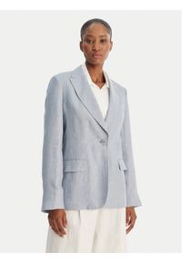 Weekend Max Mara Marynarka Nalut 2615041072 Błękitny Regular Fit. Kolor: niebieski. Materiał: len #1