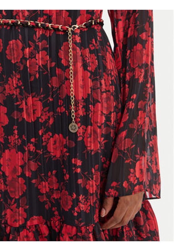 Guess Sukienka codzienna W6RK37 WJ712 Czerwony Regular Fit. Okazja: na co dzień. Kolor: czerwony. Materiał: syntetyk. Typ sukienki: proste. Styl: casual