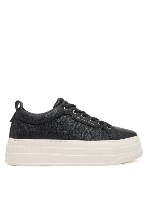 Armani Exchange Sneakersy XW001630 AF17351 UC001 Czarny. Kolor: czarny. Materiał: skóra