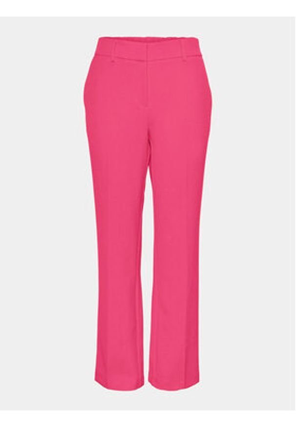 YAS Spodnie materiałowe Likka 26030744 Różowy Regular Fit. Kolor: różowy. Materiał: syntetyk