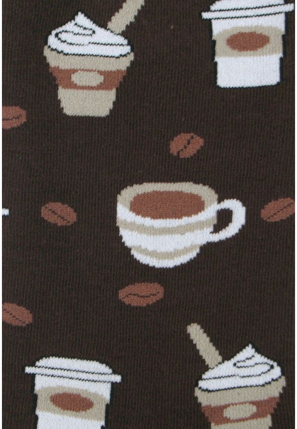 His Story - Tematyczne Skarpetki Bawełniane - Kawa, Dla Baristy. Kolor: brązowy, beżowy, wielokolorowy. Materiał: elastan, bawełna, poliamid