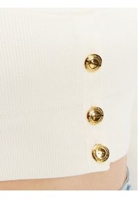 Elisabetta Franchi Kardigan MK53S51E2 Écru Regular Fit. Materiał: wiskoza #4