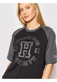Champion T-Shirt Unisex STRANGER THINGS Hawkins Raglan 217755 Czarny Custom Fit. Kolor: czarny. Materiał: bawełna. Długość rękawa: raglanowy rękaw #10