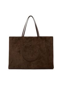 Tory Burch Torebka Ella Suede Tote 170980 Brązowy. Kolor: brązowy. Materiał: skórzane, zamszowe #2
