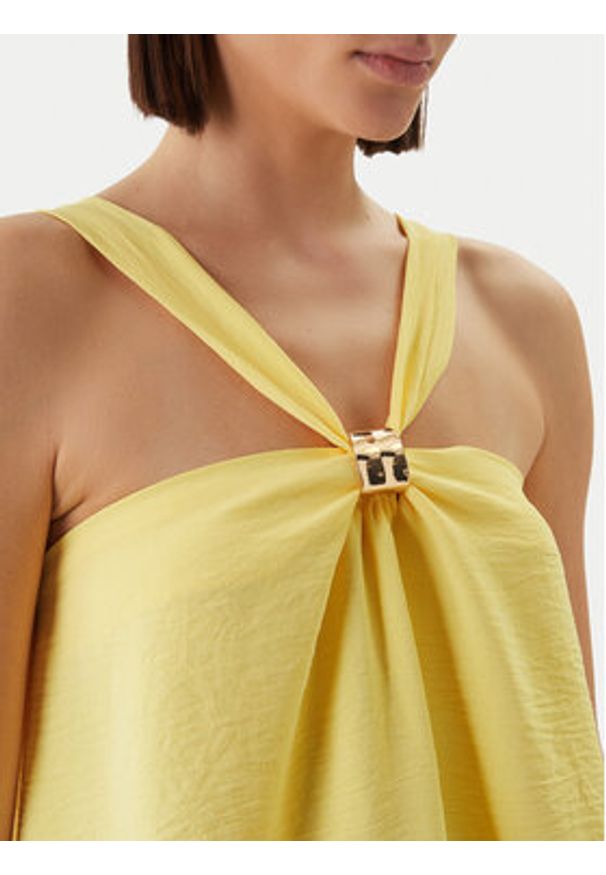 Morgan Bluzka 261-OGALAN Żółty Regular Fit. Kolor: żółty. Materiał: syntetyk