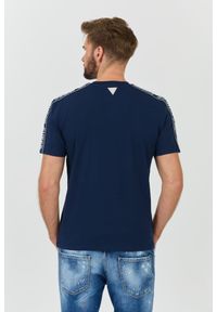 Guess - GUESS Granatowy t-shirt Arlo Cn. Kolor: niebieski