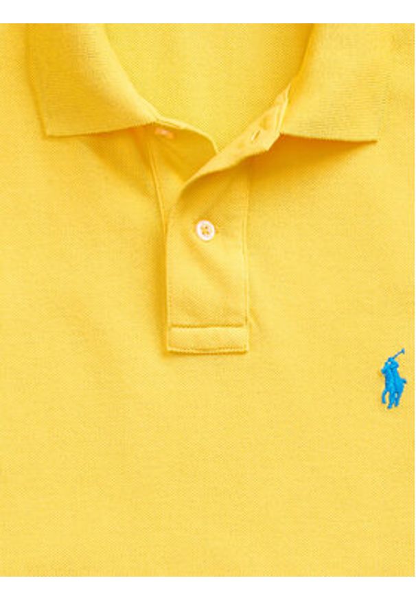 Polo Ralph Lauren Polo Core Replen 710795080 Żółty Slim Fit. Typ kołnierza: polo. Kolor: żółty. Materiał: bawełna