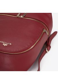 Wittchen - Damski plecak skórzany z poziomym suwakiem. Kolor: czerwony. Materiał: skóra. Styl: klasyczny, elegancki #3