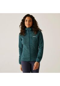 Regatta - Polar damski rozsuwany z kapturem Newhill. Typ kołnierza: kaptur. Kolor: niebieski. Materiał: polar. Wzór: melanż #2