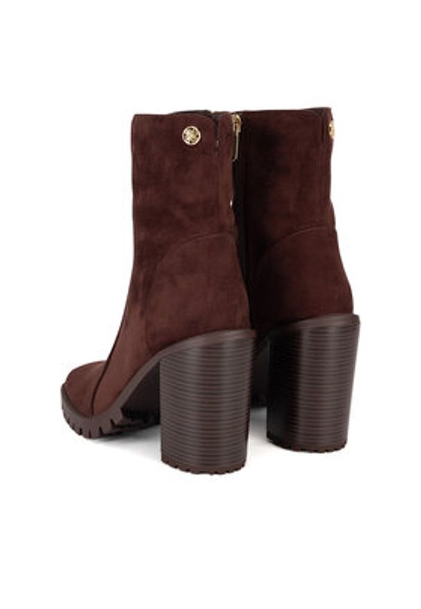 Nine West Botki WFA2947-1 Brązowy. Kolor: brązowy. Materiał: materiał