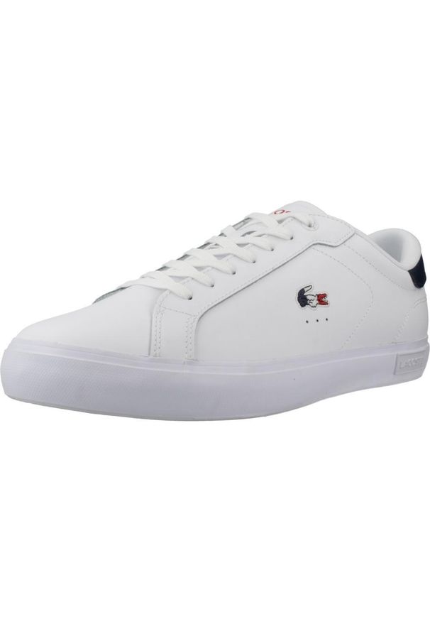 Tenisówki Lacoste Model Powercourt Kolor Biały. Kolor: biały. Materiał: tkanina, skóra