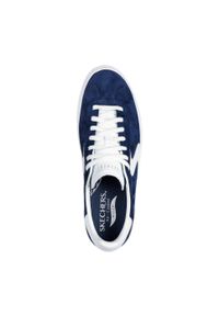 skechers - Męskie ARCH FIT LEGEND HAMOR Sneakersy Granatowy / Biały. Zapięcie: sznurówki. Kolor: biały, niebieski, wielokolorowy. Materiał: skóra, guma, materiał