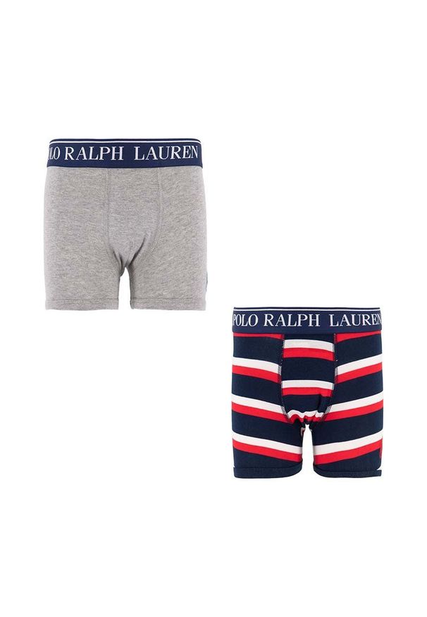 Polo Ralph Lauren bokserki dziecięce 2-pack kolor szary. Kolor: szary