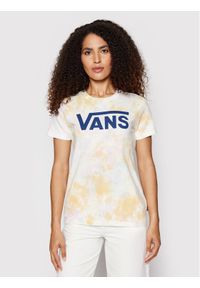 Vans T-Shirt Logo Wash Crew VN0A7RSB Kolorowy Regular Fit. Materiał: bawełna. Wzór: kolorowy