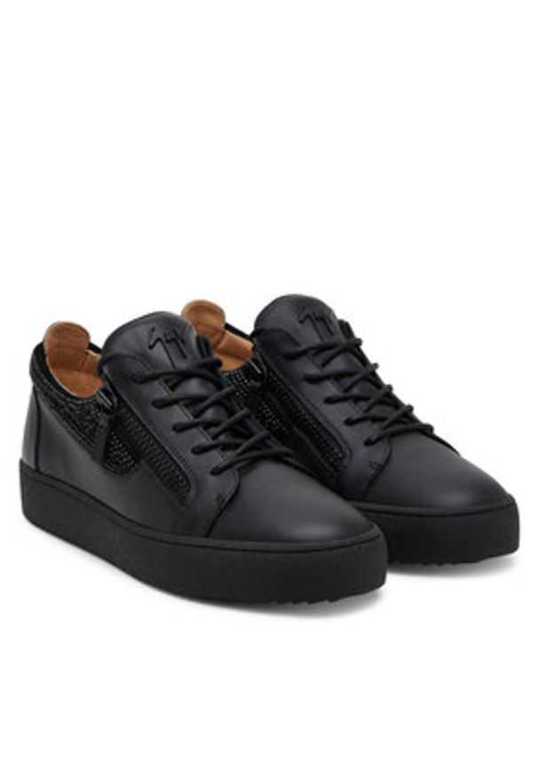 Giuseppe Zanotti - GIUSEPPE ZANOTTI Sneakersy May London RU40038/001 Czarny. Kolor: czarny. Materiał: skóra