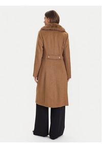 Guess Płaszcz wełniany W5BL19 W2642 Brązowy Regular Fit. Kolor: brązowy. Materiał: syntetyk #6