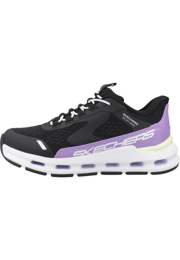 skechers - Kapcie SKECHERS SLIP-INS GLIDESTEP VISTA LANE Czarny. Kolor: czarny. Materiał: syntetyk, tkanina. Styl: sportowy. Model: Skechers Sport. Sport: turystyka piesza