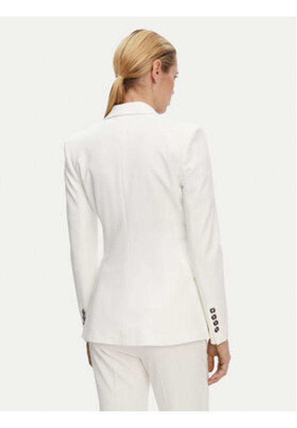 Pinko - PINKO Marynarka 104903 A1L3 Biały Regular Fit. Kolor: biały. Materiał: syntetyk