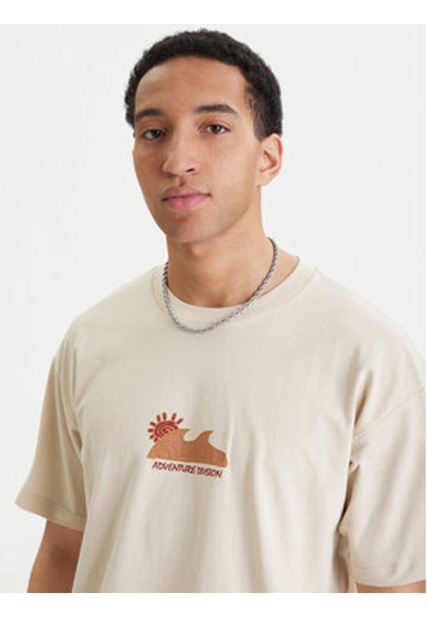 Billabong T-Shirt Shore Og EBYZT00496 Beżowy Regular Fit. Kolor: beżowy. Materiał: bawełna