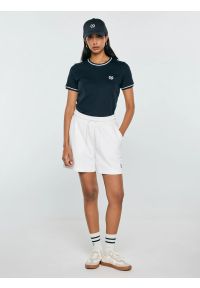 Big-Star - Koszulka damska z kontrastowym wykoŅczeniem granatowa Lemoure 403. Kolor: niebieski. Materiał: dzianina. Wzór: haft, ze splotem. Styl: elegancki, klasyczny, sportowy #6