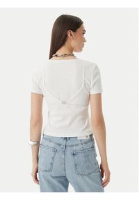 Patrizia Pepe T-Shirt 2M4522/J407-W146 Biały Slim Fit. Kolor: biały. Materiał: bawełna #3