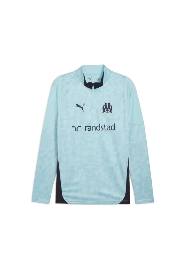 Puma - Męska bluza treningowa Olympique Marsylia z zamkiem 1/4 PUMA. Kolor: niebieski