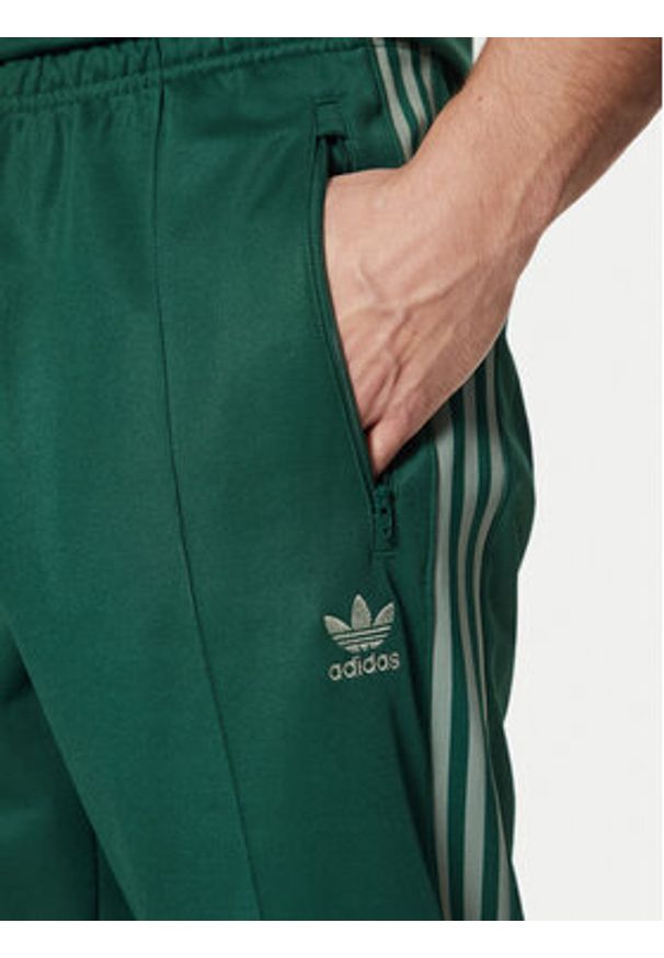 Adidas - adidas Spodnie dresowe adicolor Classics Beckenbauer JP2523 Zielony Slim Fit. Kolor: zielony. Materiał: syntetyk, bawełna