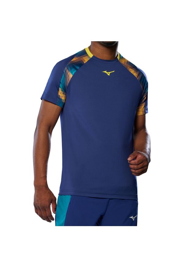 Camiseta Mizuno Frontier Shadow. Kolor: niebieski