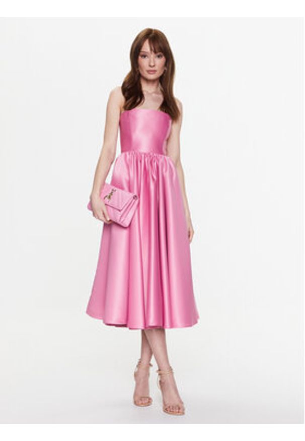 Pinko Sukienka koktajlowa Aminga 100298 A0I0 Różowy Regular Fit. Kolor: różowy. Materiał: syntetyk. Styl: wizytowy