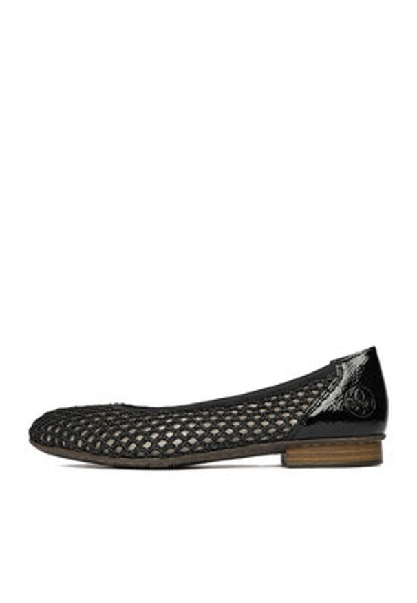 Rieker Baleriny CEO-51960-00 Czarny. Kolor: czarny. Materiał: skóra