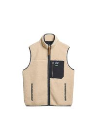 Polar Superdry Vintage Retro Fleece. Kolor: beżowy. Materiał: polar #1