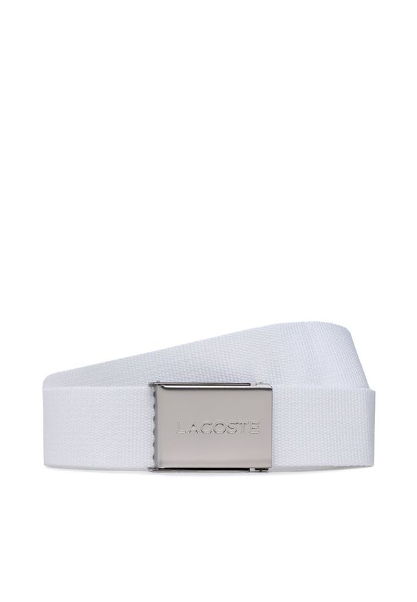 Pasek Męski Lacoste. Kolor: biały