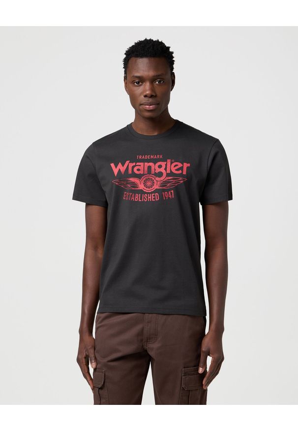 Wrangler - MESKA KOSZULKA WRANGLER AMERICANA TEE FADED BLACK 112371416