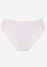 Born2be - Białe Majtki Figi Zdobione Koronką Venissella. Kolor: biały. Materiał: koronka. Wzór: aplikacja, koronka #2
