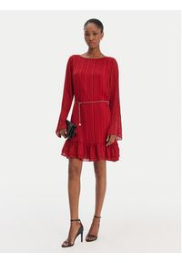 Guess Sukienka codzienna W6RK37 WJ712 Czerwony Regular Fit. Okazja: na co dzień. Kolor: czerwony. Materiał: syntetyk. Typ sukienki: proste. Styl: casual #4