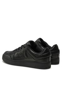 Calvin Klein Jeans Sneakersy Basket Cup Low Laceup Tumbled YM0YM01150 Czarny. Kolor: czarny. Materiał: skóra