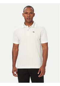 Lacoste Polo DH1417 Beżowy Regular Fit. Typ kołnierza: polo. Kolor: beżowy. Materiał: syntetyk #1