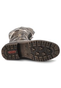 Szare Wysokie Kozaki Rieker Ocieplane Buty Damskie. Zapięcie: sznurówki. Kolor: szary. Materiał: materiał, syntetyk. Szerokość cholewki: normalna. Styl: klasyczny, elegancki #3