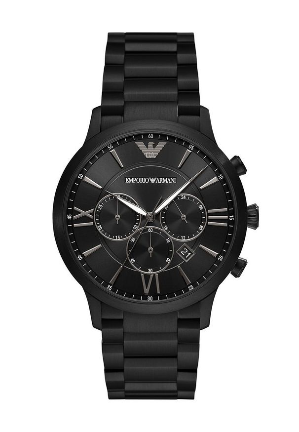 Emporio Armani - Zegarek AR11349. Kolor: czarny. Materiał: materiał
