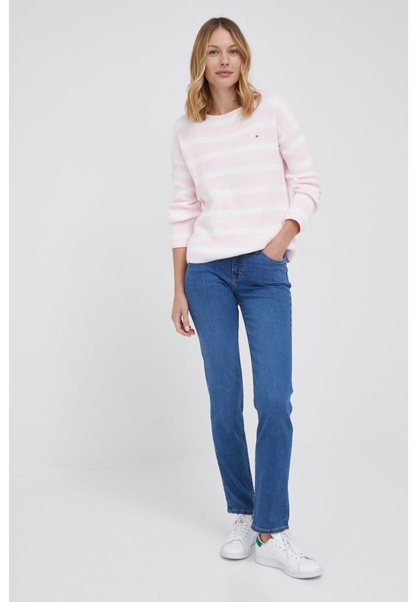 Lee jeansy MARION STRAIGHT MID ADA damskie medium waist. Kolor: niebieski