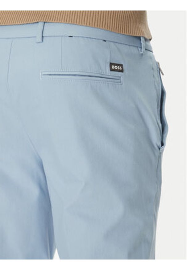 BOSS Spodnie materiałowe Kaito1_T 50487754 Błękitny Slim Fit. Kolor: niebieski. Materiał: bawełna, syntetyk