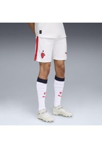 Puma - Męskie szorty AC Milan 25/26 PUMA White For All Time Red. Kolor: czerwony, biały, wielokolorowy. Materiał: tkanina. Sport: fitness, piłka nożna