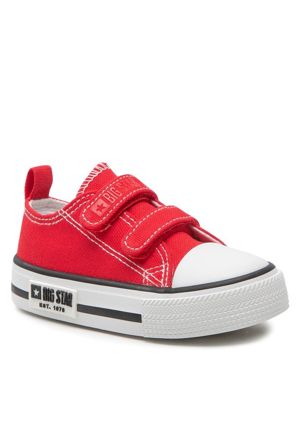 BIG STAR SHOES - Trampki Big Star Shoes KK374082 Red. Kolor: czerwony. Materiał: materiał