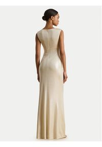 Lauren Ralph Lauren - LAUREN RALPH LAUREN Sukienka wieczorowa 253P04060001 Beżowy Slim Fit. Kolor: beżowy. Materiał: syntetyk. Styl: wizytowy #4