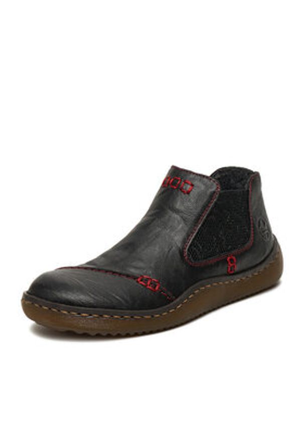 Rieker Sztyblety CEO-L8491-00 Czarny. Kolor: czarny. Materiał: skóra